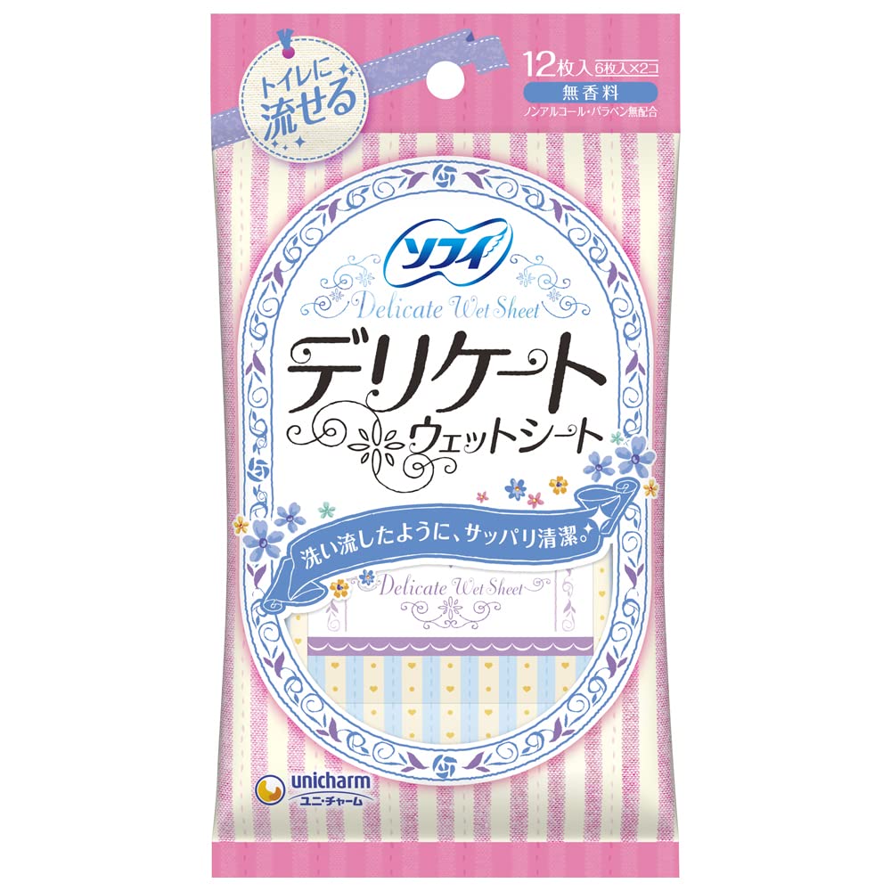 Sofy delicate wet 6 pieces x 2P (unicharm Sofy)