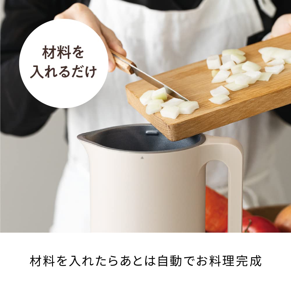 [일본 정규품]recolte 레콜트 자동 조리 포트 스프 메이커 대용량 약 600ml 30 레시피 두유 메이커 전자동 포타주 씻기 쉬운 다기능 레시피 책 첨부 이유식