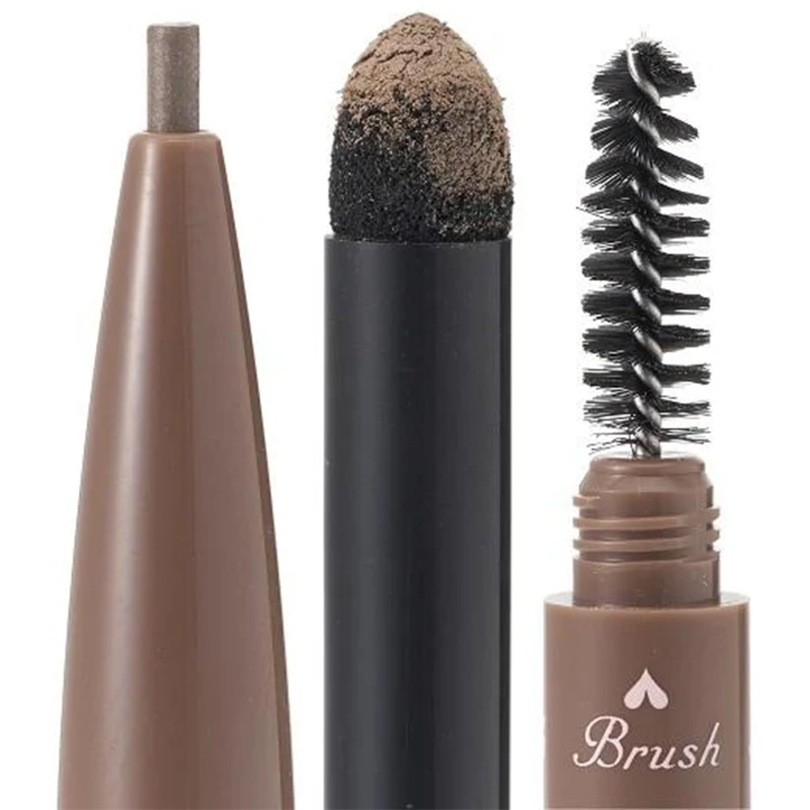 CANMAKE TOKYO 3in1 Eyebrow 02 Ash Brown Pencil Eyebrow Powder Eyebrow with Brush