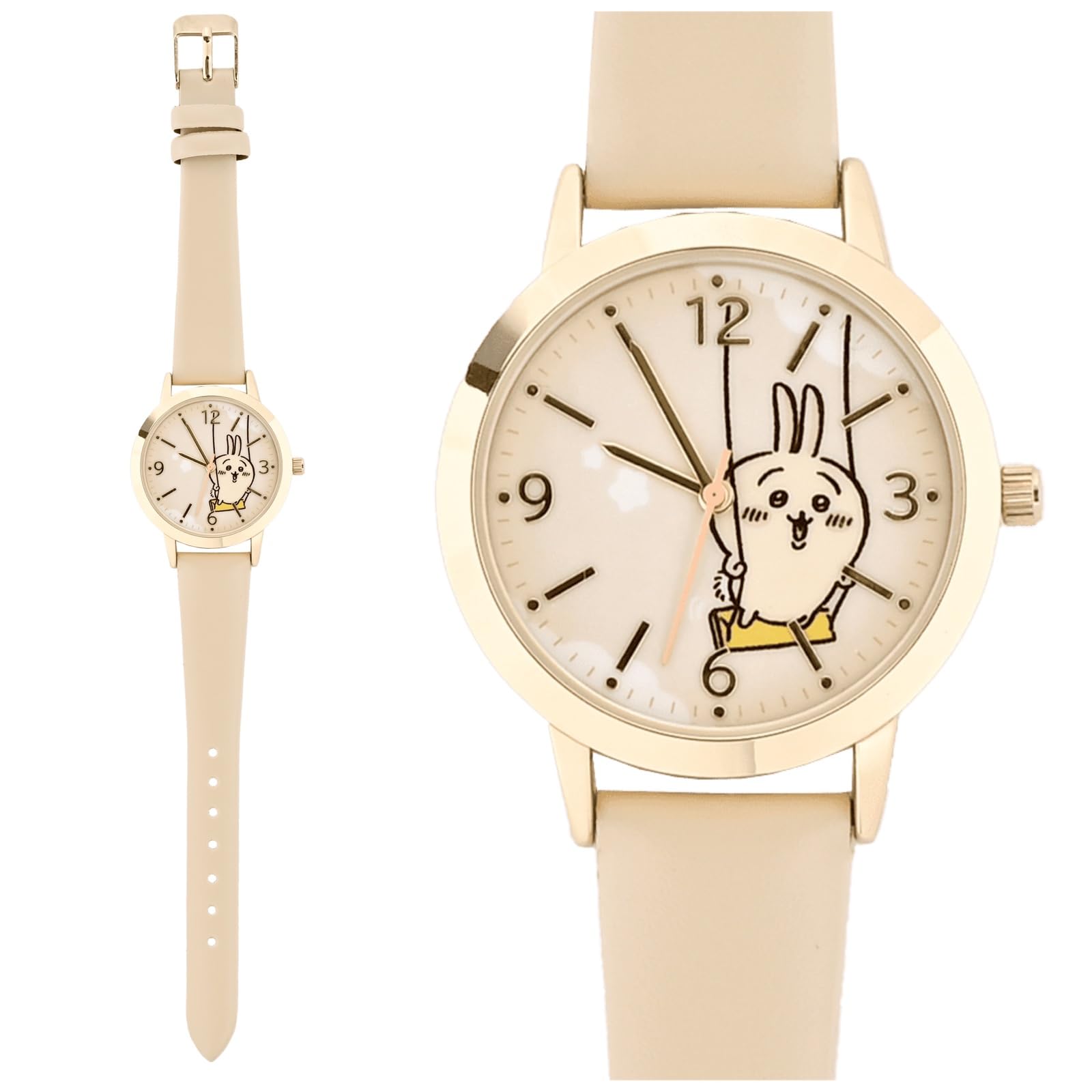 Fieldwork Women's Watch Chikawa Analog Leather Strap Leather Watch Rabbit Ivory CKW002-3