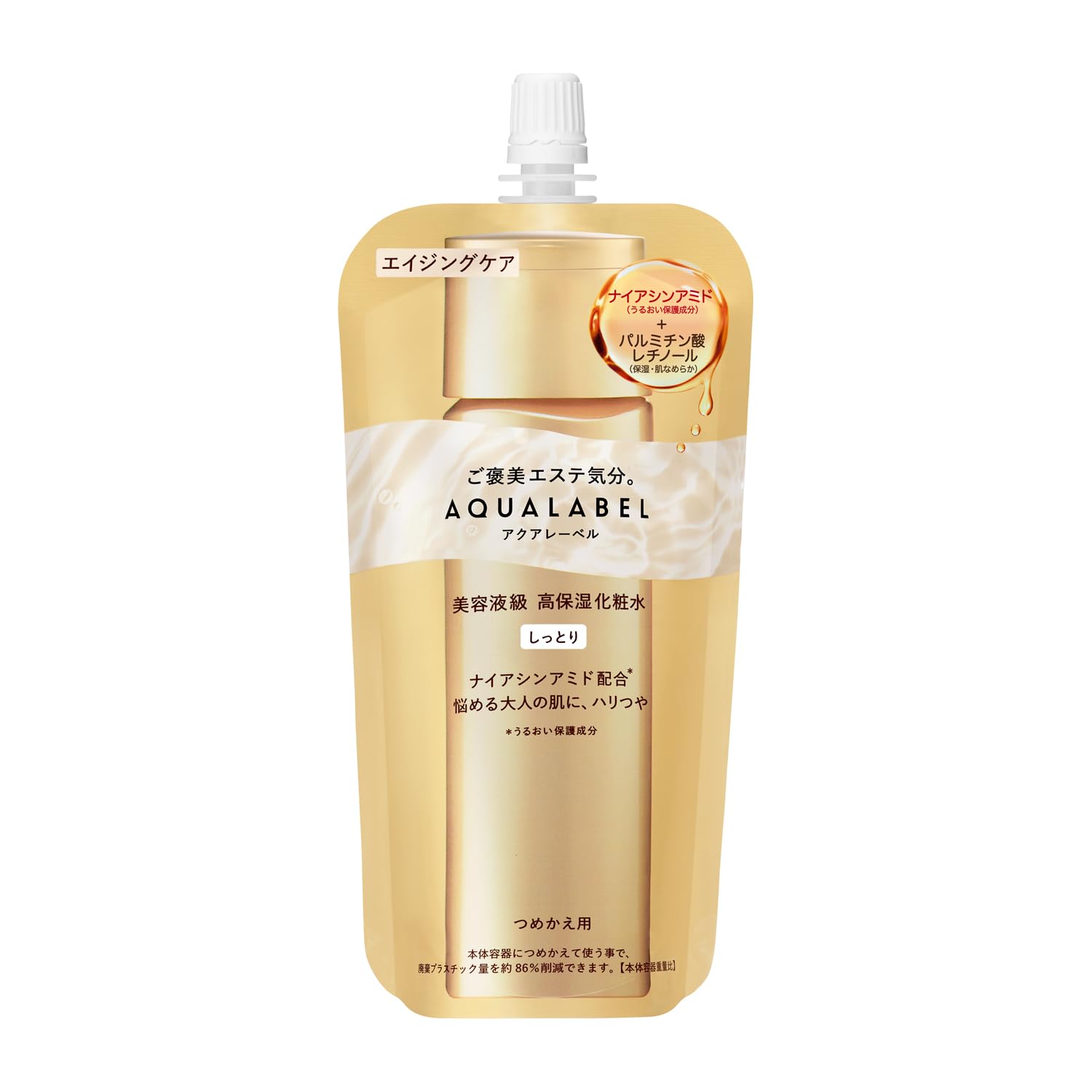 AQUALABEL Treatment Lotion (Oil-in) Moist 150mL Refill Retinol Palmitate Niacinamide Lotion Aging Care Released in February 2024