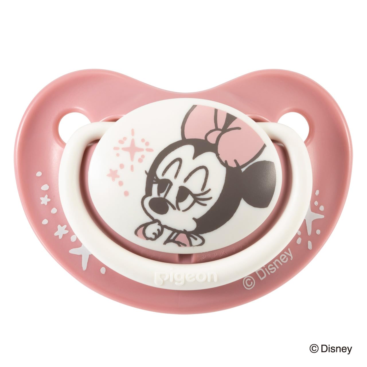 PIGEON Pigeon Pacifier Fun Friends 3-6 Months Special Cover Included Minnie Pattern Skin Friendly Silicone Purple M Size