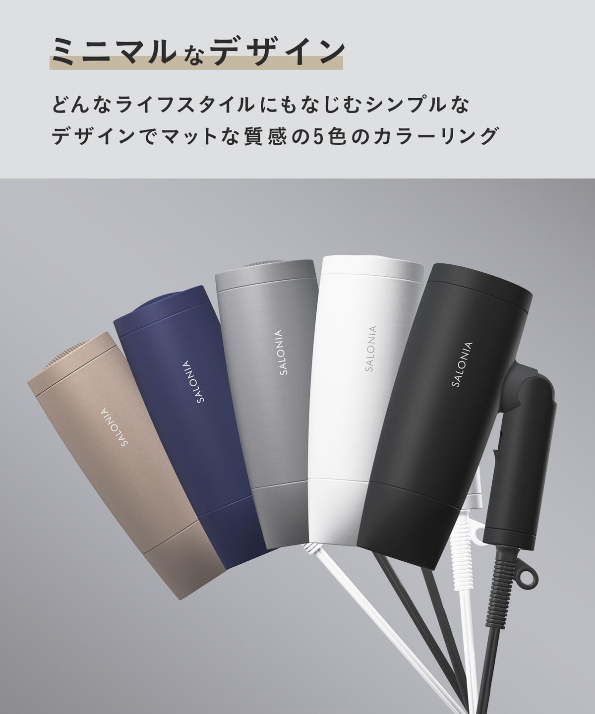 SALONIA 살로니아 스피디 이온 드라이어 대풍량 속건 경량 마이너스 이온 헤어드라이어 SL-013NV 네이비
