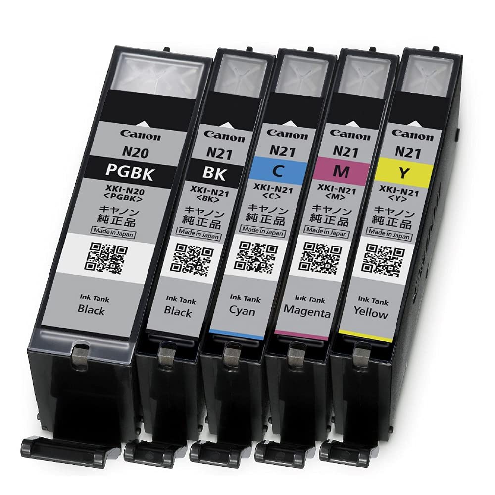 Canon Genuine Ink Cartridge XKI-N21(BK/C/M/Y)+N20 5 Color Multi-Pack XKI-N21+N20/5MP