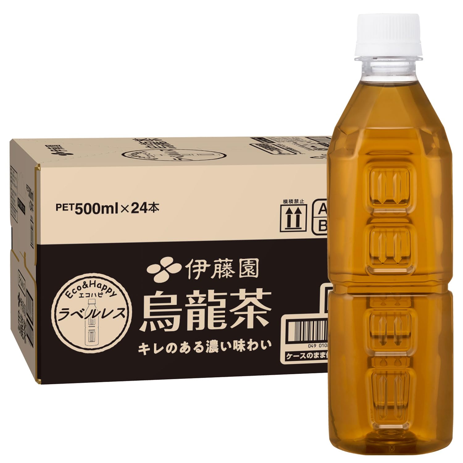 이토엔 우롱차 라벨리스 500ml 24병 [케이스] [차] [우롱차] [페트병] [상자매] [스톡]
