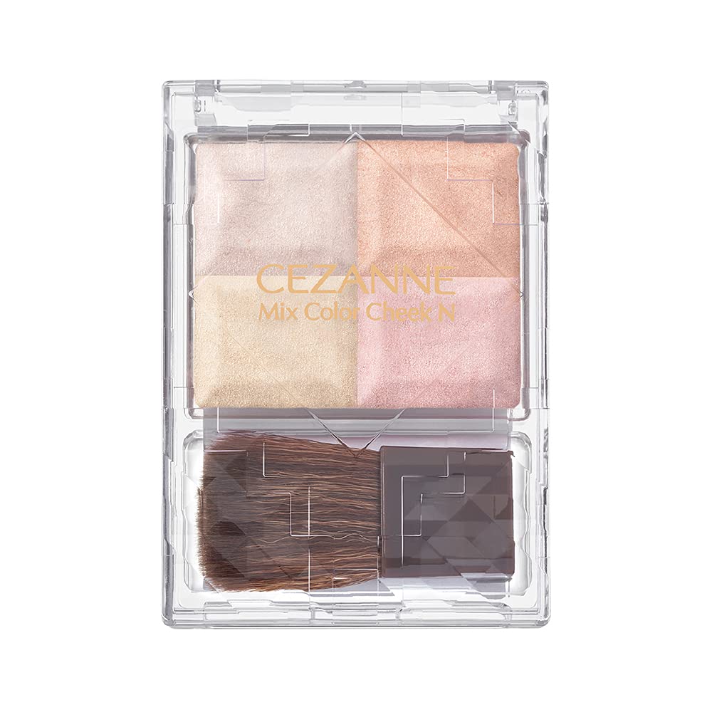 Cezanne Mixed Color Cheek N10 Pale Highlight 7.1g Natural gloss Transparent 4-color highlight