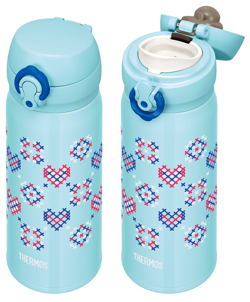 Thermos Water Bottle Vacuum Insulated Mobile Mug 400ml Blue Stitch JNL-403 BST
