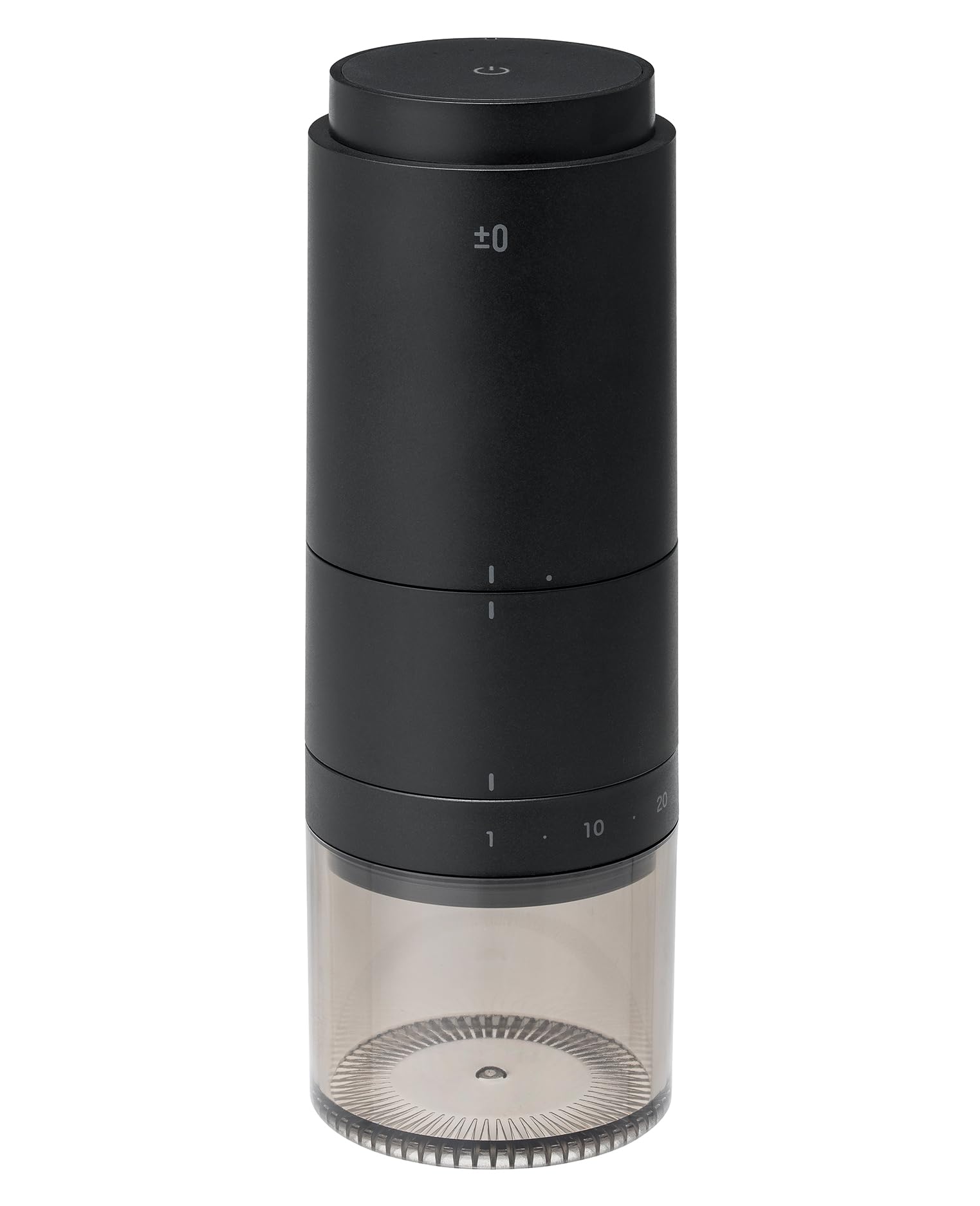 ±0 Plus/Minus Zero Electric Coffee Mill XKM-J110 (Black) Conical Type 38 Types of Grinds Easy Dial Operation