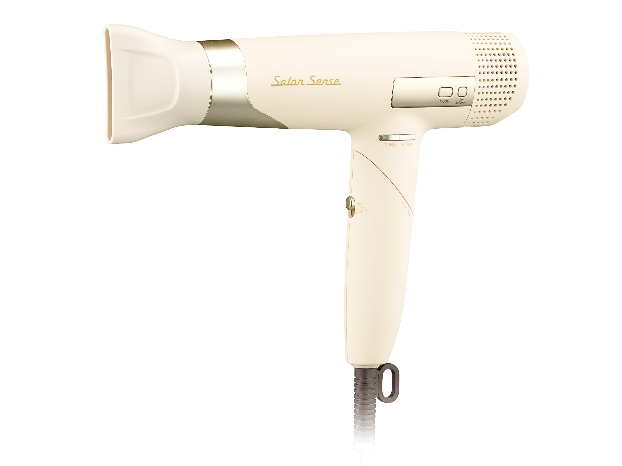 Koizumi Hair Dryer, Ion Balance, High Speed, Salon Sense, Brushless DC Motor, Automatic Hot/Cold Switching, 5 Levels of Air Flow Adjustment, Scalp Function, Compact, Foldable, Ivory KHD-9970/C
