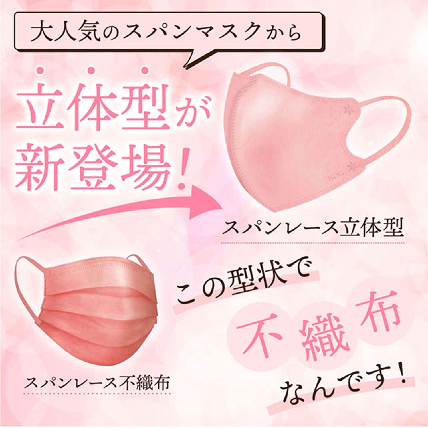 [Ishokudogen.com] iSDG 3D Spunlace Nonwoven Color Mask SPUN MASK (Span Mask) Individually Wrapped 30 Pieces Mocha Brown