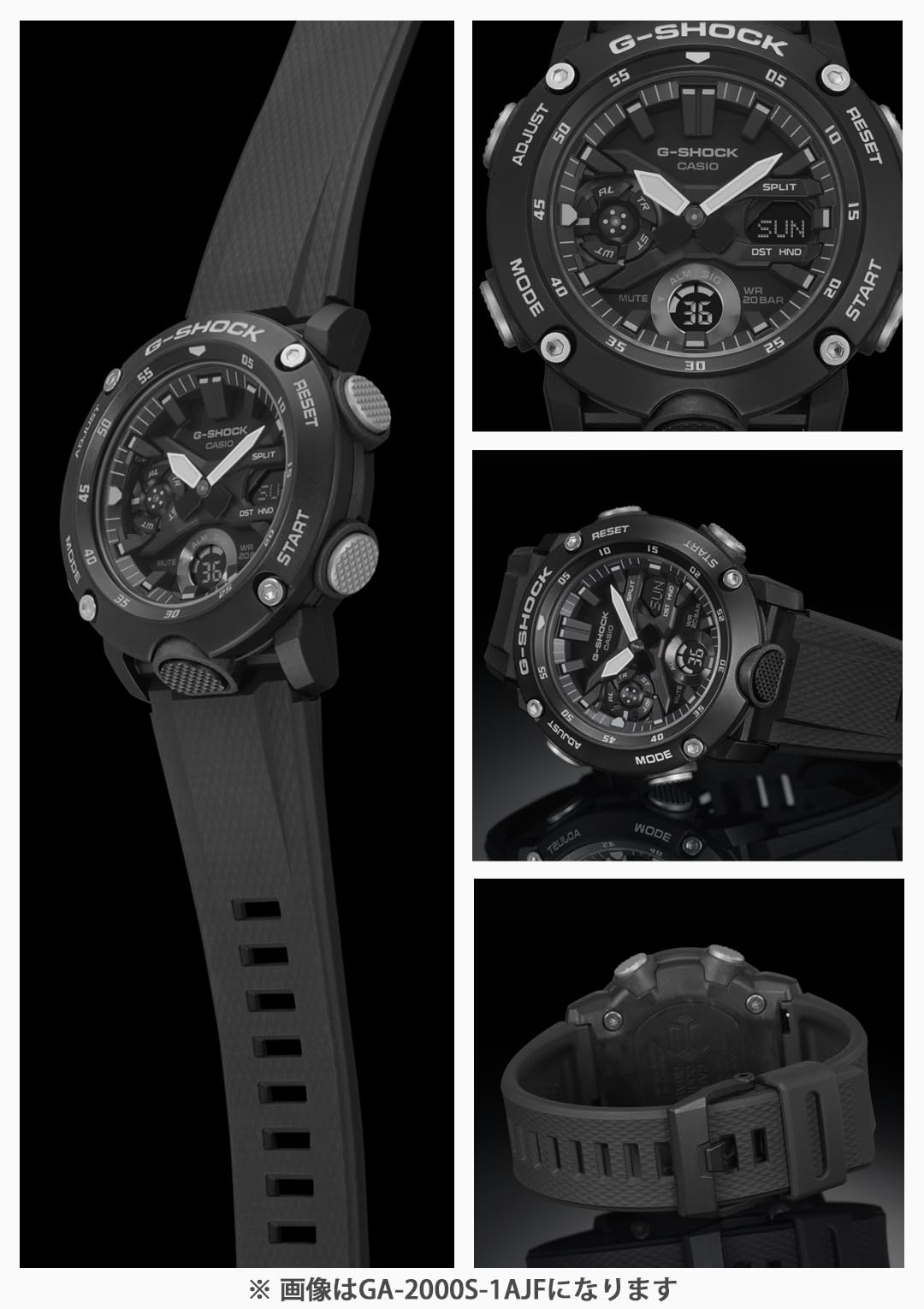 [Casio] G-Shock Watch [Domestic Genuine Product] Carbon Core Guard Structure GA-2000S-1AJF Men's Black