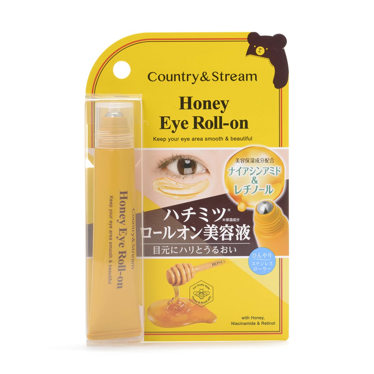 컨트리 & 스트림 내츄럴 아이롤 온 N (눈매용 미용액) 15ml 나이아신아미드※, 레티놀※을 배합한 미용액이 건조하기 쉬운 눈매의 피부에 침투(각질층까지) 해, 탄력과 수분을 줍니다. ※보습 성분