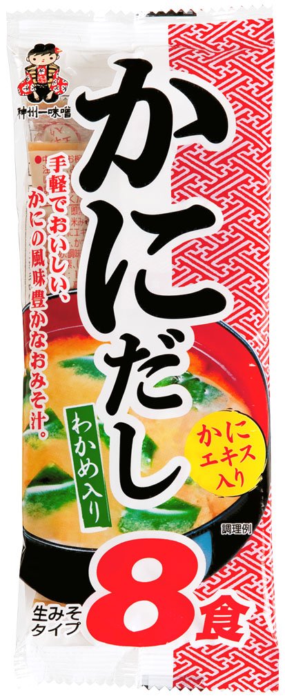 Shinshuichi Instant Raw Miso Soup Crab Dashi 8 servings 128g x 12 pieces