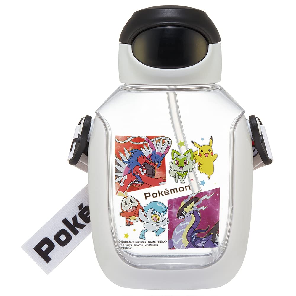 스케이터 (Skater) 물통 빨대 포함 530ml 포켓 몬스터 23N 빨대 물통 원 푸시 어린이용 PDSH6DX-A