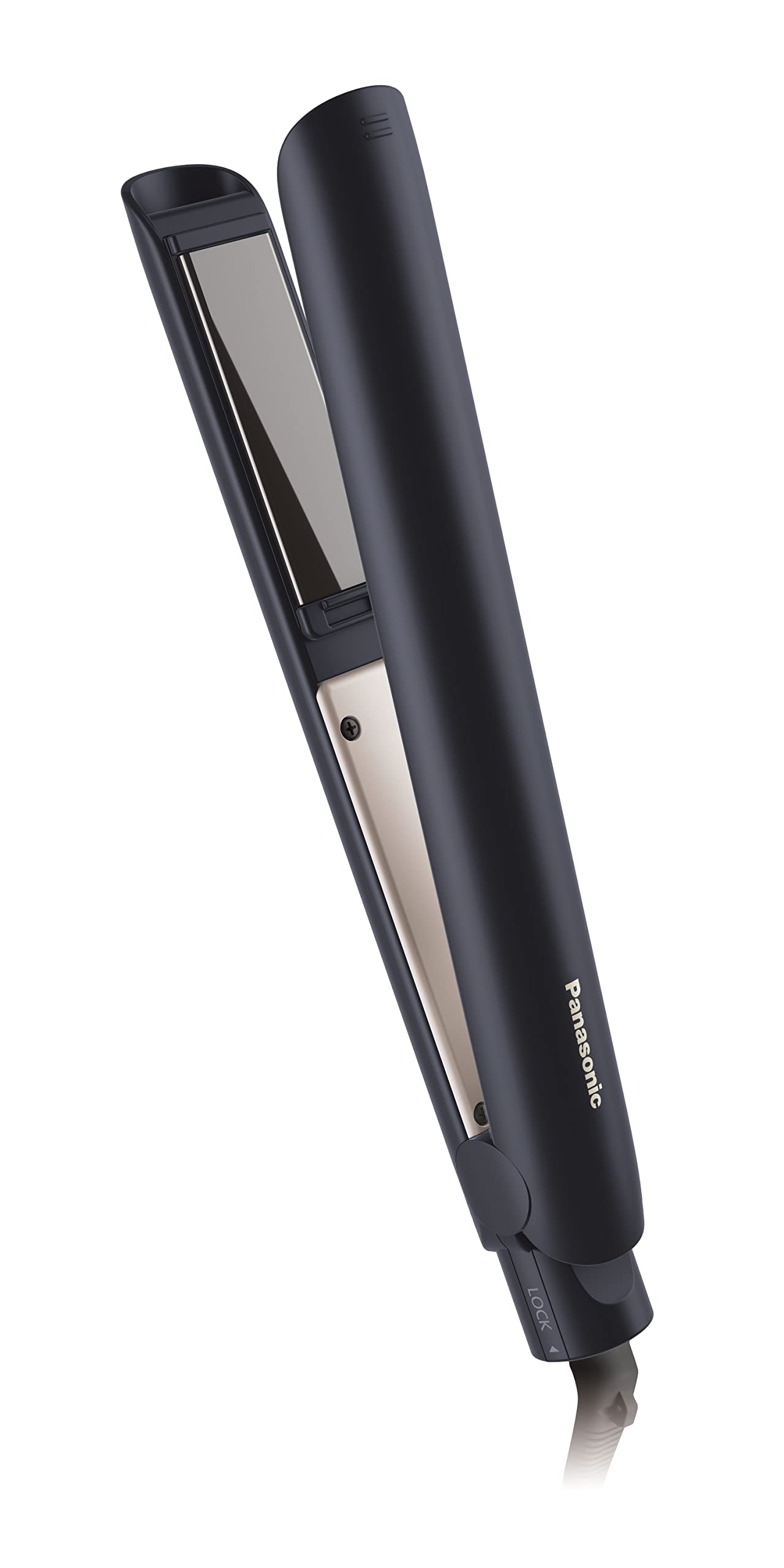 Panasonic Compact Straight Iron 2Way 3 Level Temperature Adjustment Lightweight Smooth Gloss Coating Plus Black EH-HV2A-K