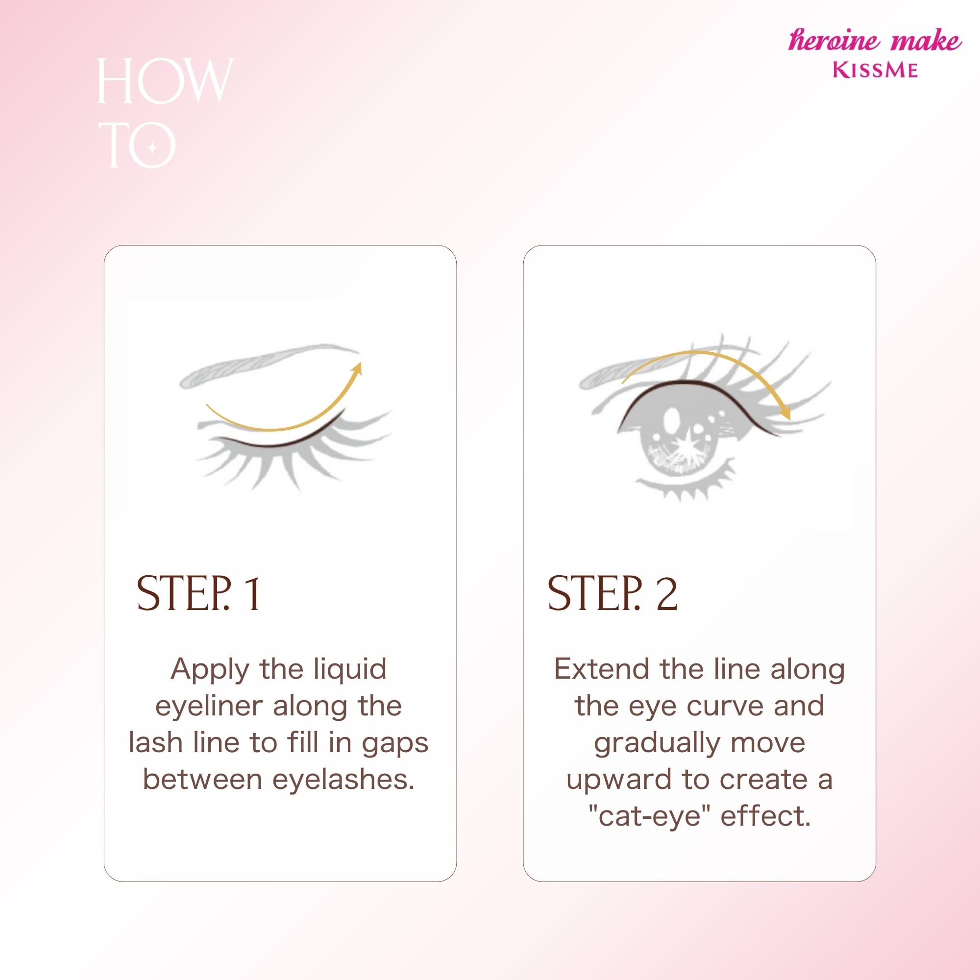 Heroine Make Prime Liquid Eyeliner Rich Keep 03 Natural Brown 0.4mL Brush Tip 0.1mm Domestic Extra Fine Brush Waterproof Formula Hot Water Off