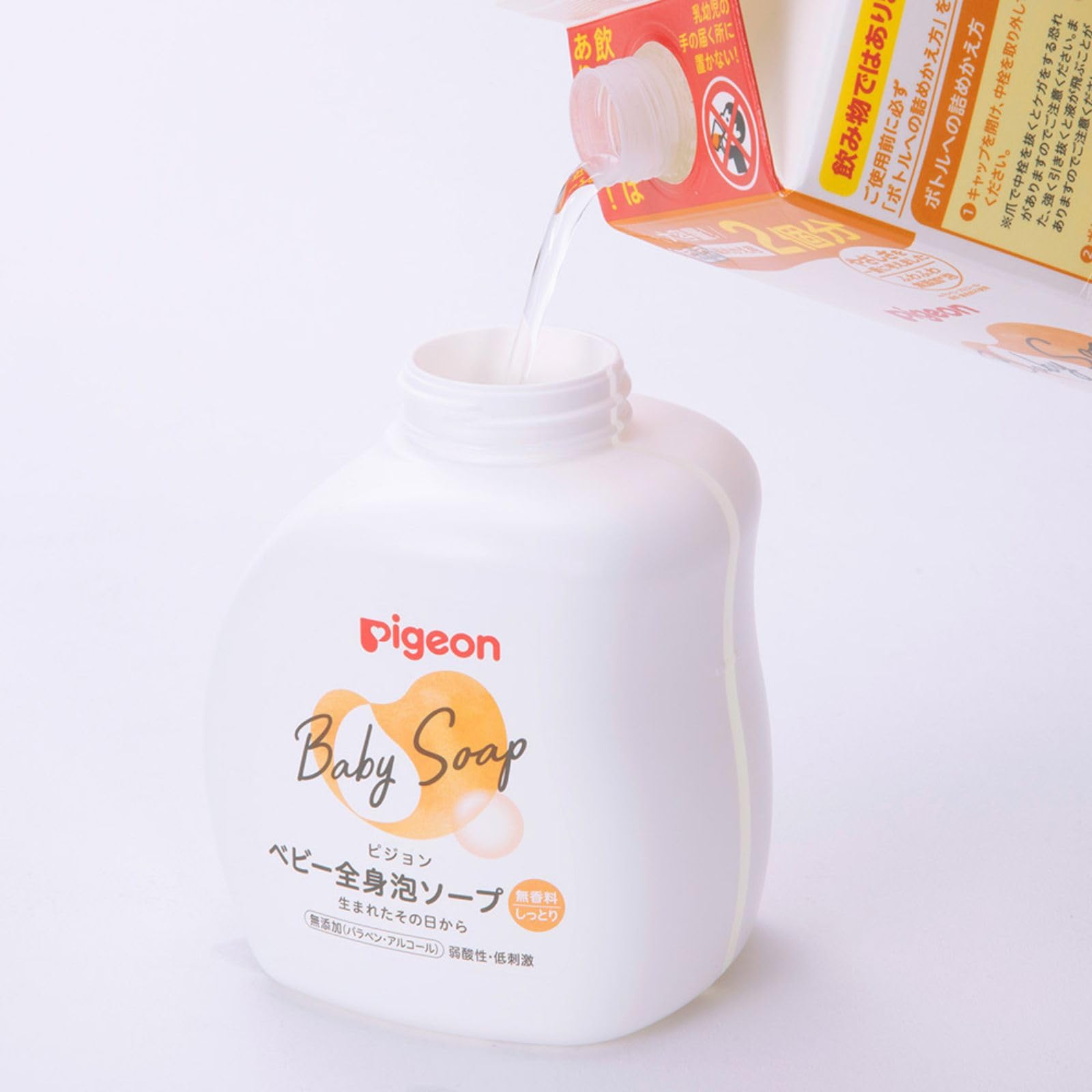 PIGEON Baby whole body foaming soap, moist, refill, 2 servings, 800ml