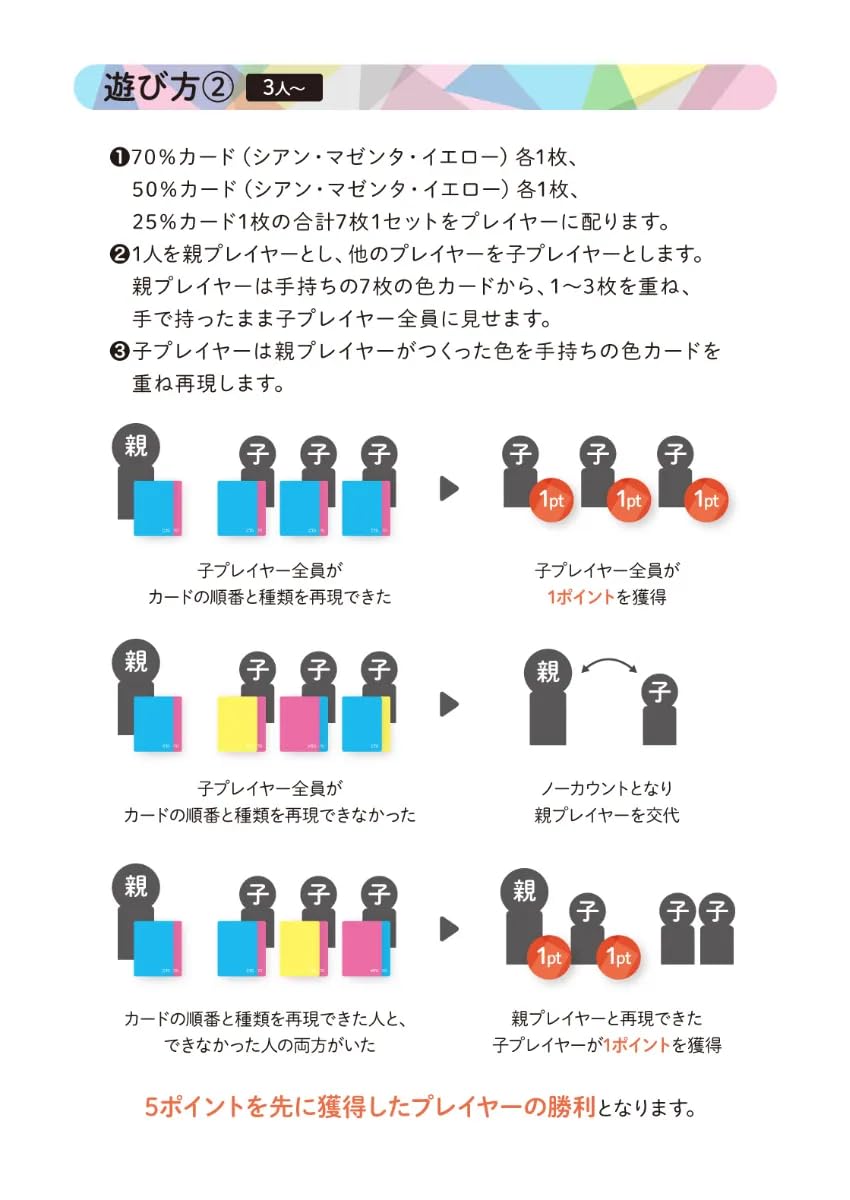 【色彩感×再现力】4色7张卡片重叠，创造出新的颜色！ 新感觉棋盘游戏“重叠颜色游戏新装版”