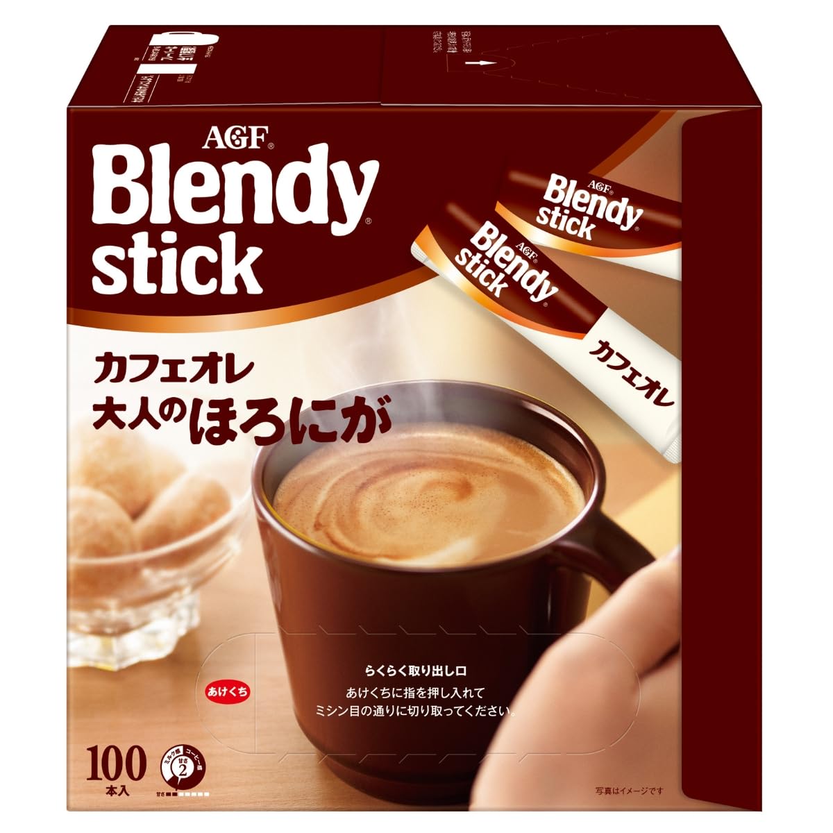 AGF Blendy Stick Cafe au lait 100 pieces of adult bittersweet [Stick coffee]