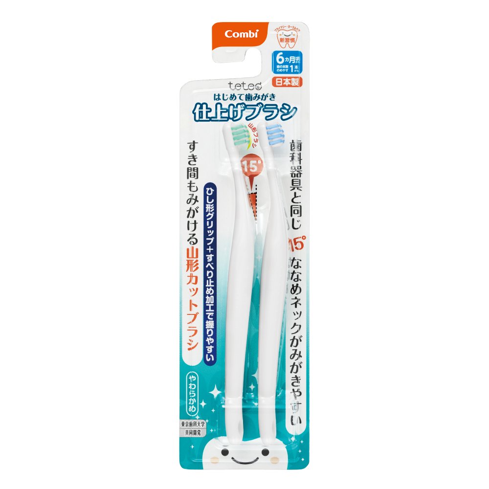 Combi Teteo teteo For first time tooth brushing and finishing brushing (estimated number of teeth: 1 or more) 15 degree diagonal neck