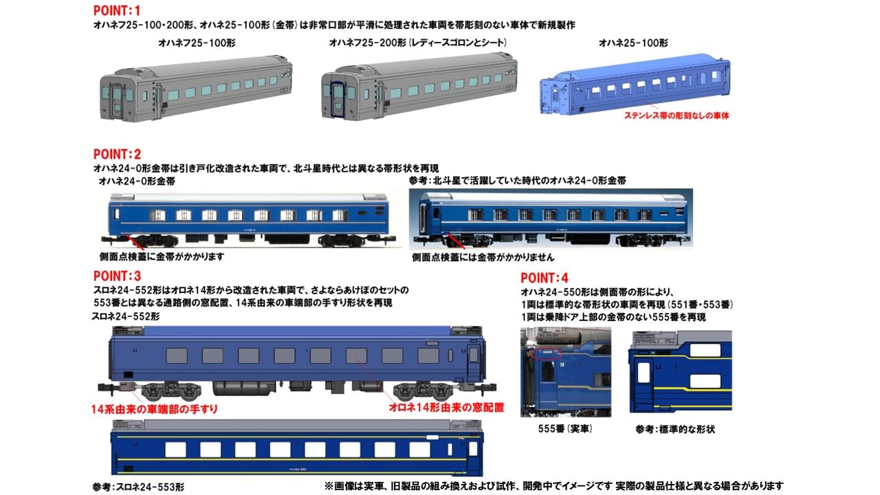 TOMYTEC TOMIX N Gauge JR 24 Series Akebono Set Railway Model Passenger Car Railway Model Train 97611