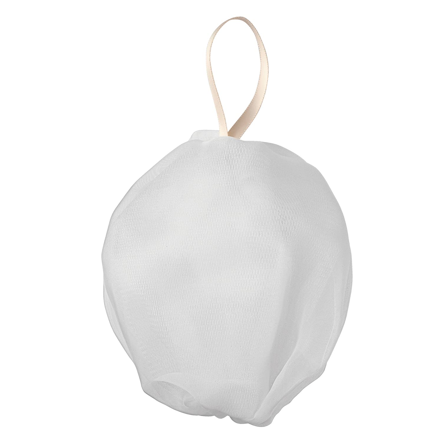 Kai EMO Organdy Foaming Net Face Wash with Ribbon White Polyethylene Polyester Dense Foam Skin Care KQ3187