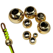 Milty Craft Handicraft Beads Parts Balls Round Gold 5 Pieces Outer Diameter 18mm (Hole 9.5mm)