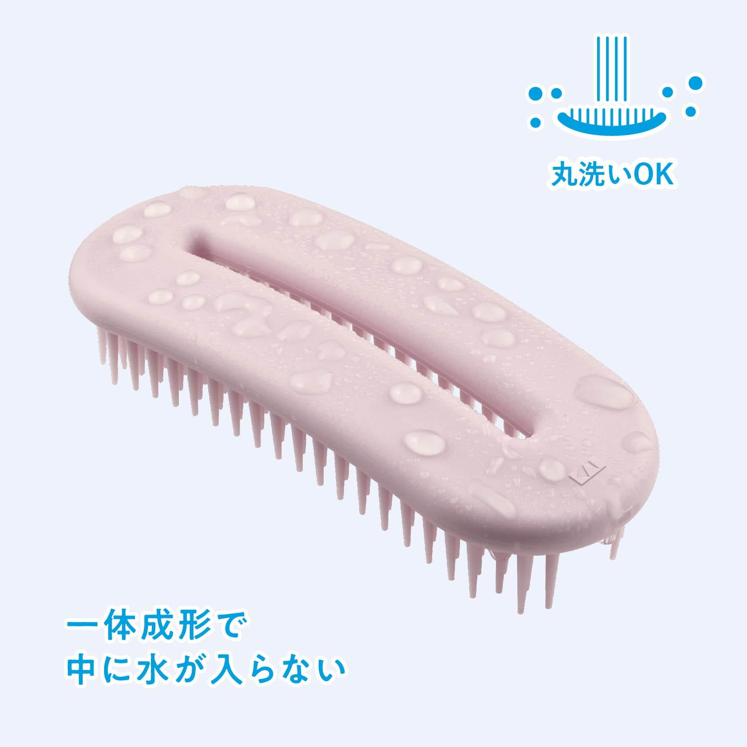 Kai Oval Ring Hair Brush dành cho tóc ướt (Hồng) Massage da đầu Bàn chải tắm da đầu Thư giãn