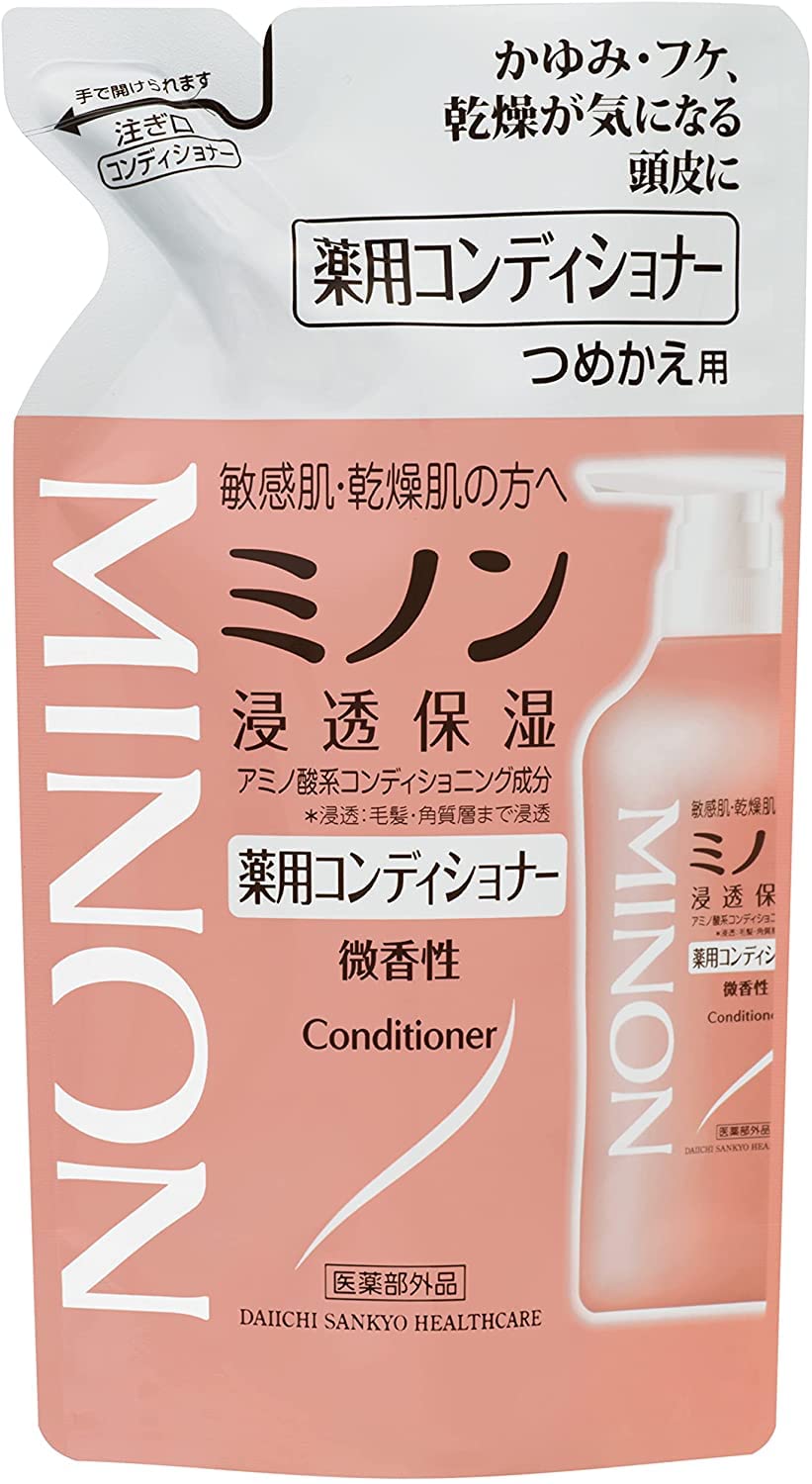 Minon Medicated Conditioner Refill 380mL Conditioner Sensitive Skin Itching Dandruff Moisturizing Dry Prevention Weakly Acidic Hypoallergenic [Quasi-drug]