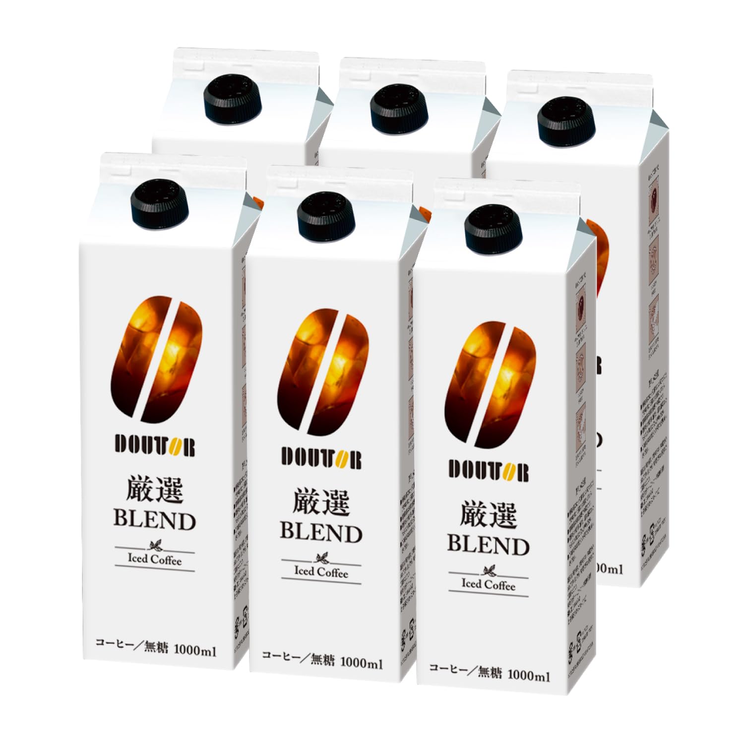 Cà phê Doutor Cà phê nước không đường 1000ml x 6 chai