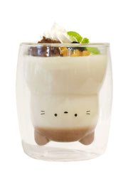 CB Japan Heat-resistant Glass [Cat] 270ml Non-condensing 2-layer structure Warmable in microwave Dishwasher safe Heat-resistant animal glass UCA