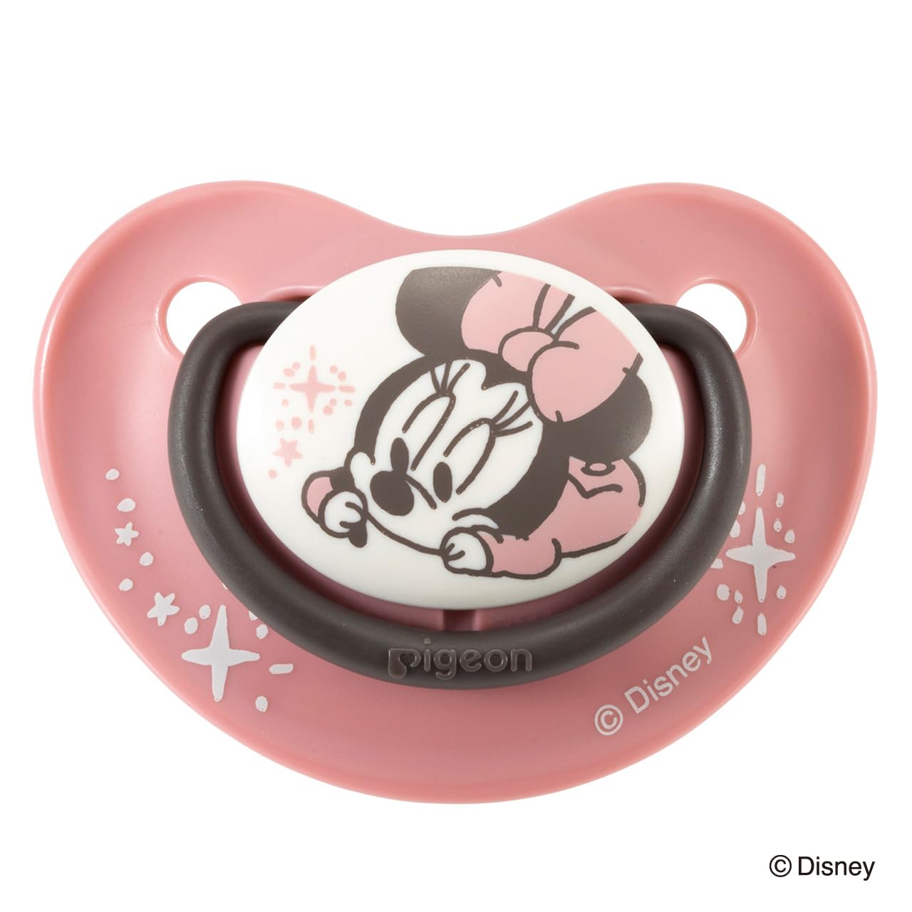 PIGEON Pigeon Pacifier Fun Friends 6-18 Months Special Cover Included Minnie Pattern Skin Friendly Silicone Pink L Size