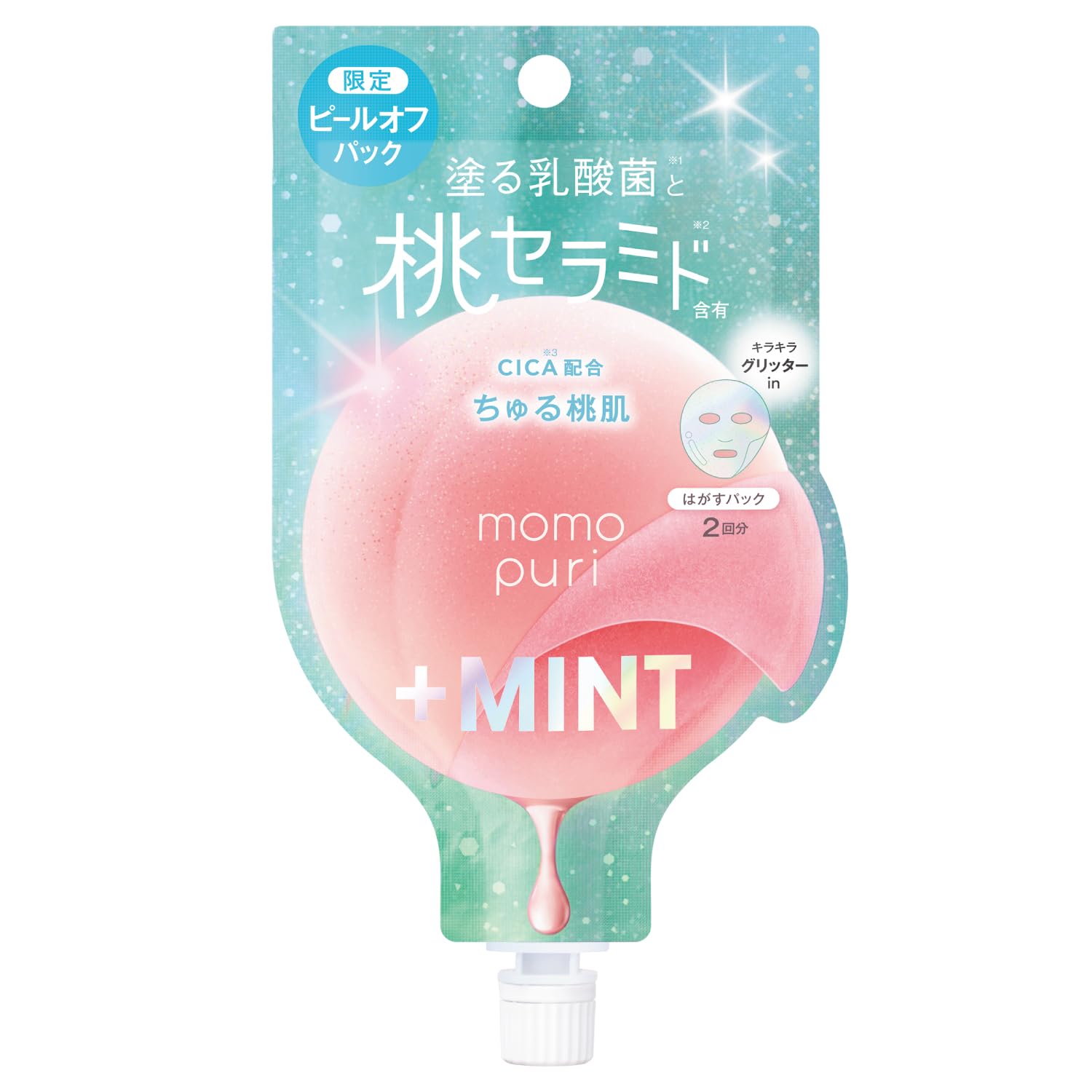 Momopuri Fresh Peel-off Pack CG 15mL 2-dose Pack Peel-off Pack Lactic Acid Bacteria Ceramide