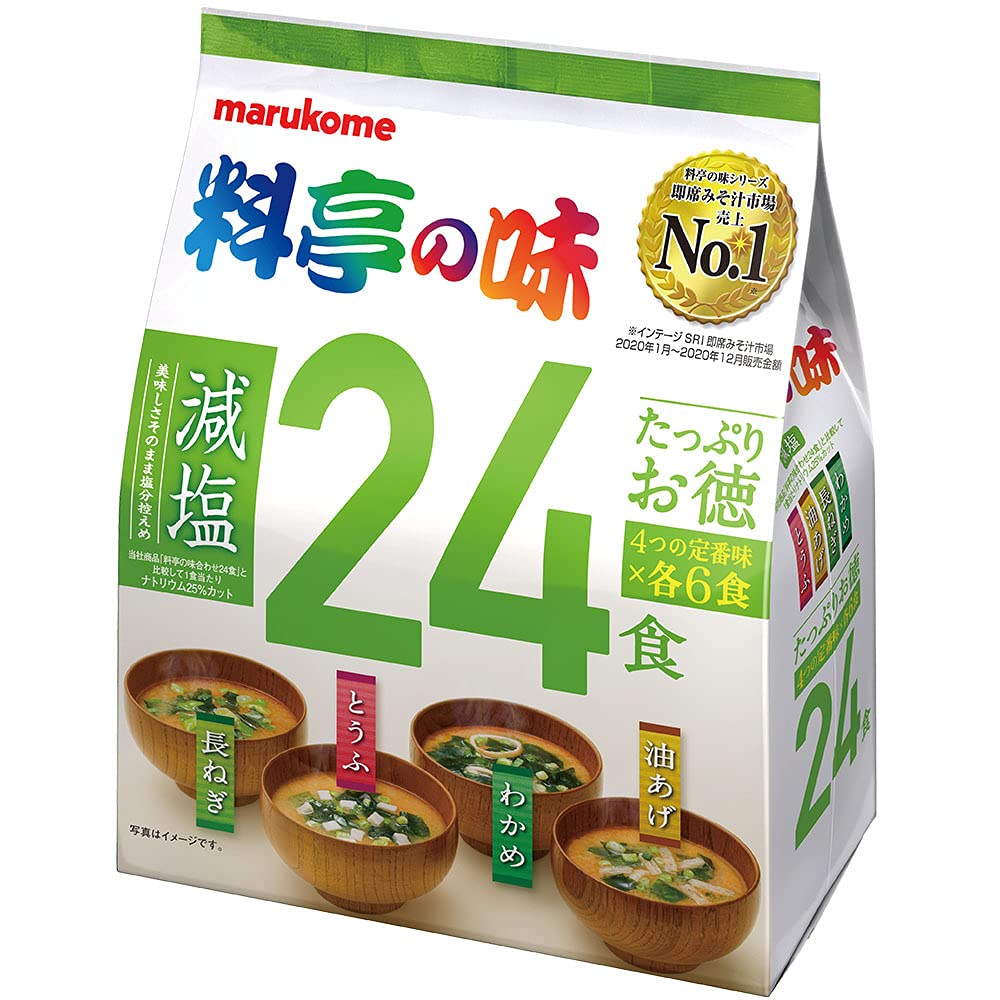 말코메 듬뿍 덕료정의 맛 감염 즉석 된장국 24식×6봉지 열사병 대책·영양 보급에도