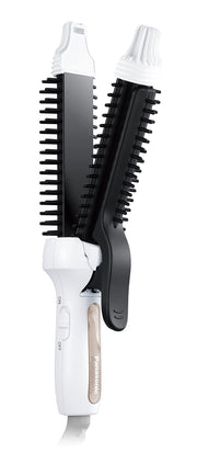 Panasonic Tourmaline Brush Iron Compact Curl Straight 2way 26mm White EH-HV41-W
