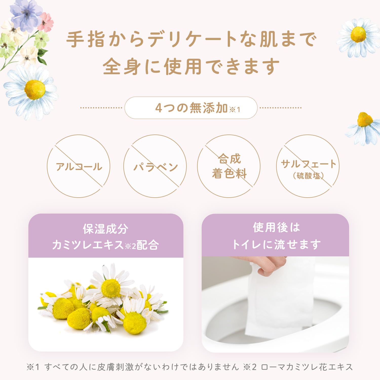 LEC Femia Delicate wet sheets that can be flushed down the toilet 20 sheets x 2 (My Melo & Kuromi) Chamomile scent