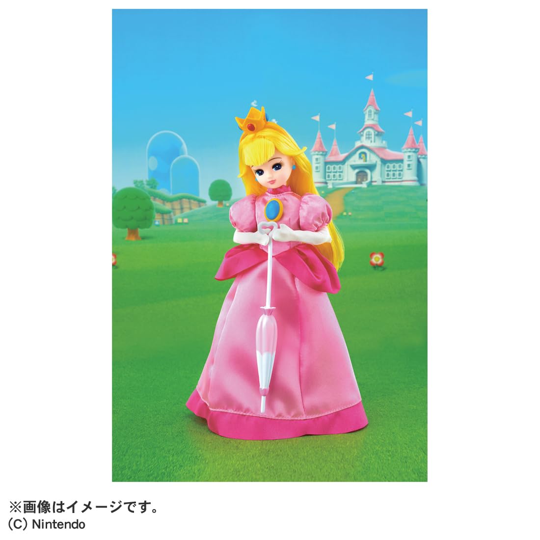 타카라 토미 (TAKARA TOMY) 리카 짱 인형 슈퍼 마리오 리카 짱 복숭아 공주 스타일 옷을 갈아 입고 잔디 장난감 3 세 이상