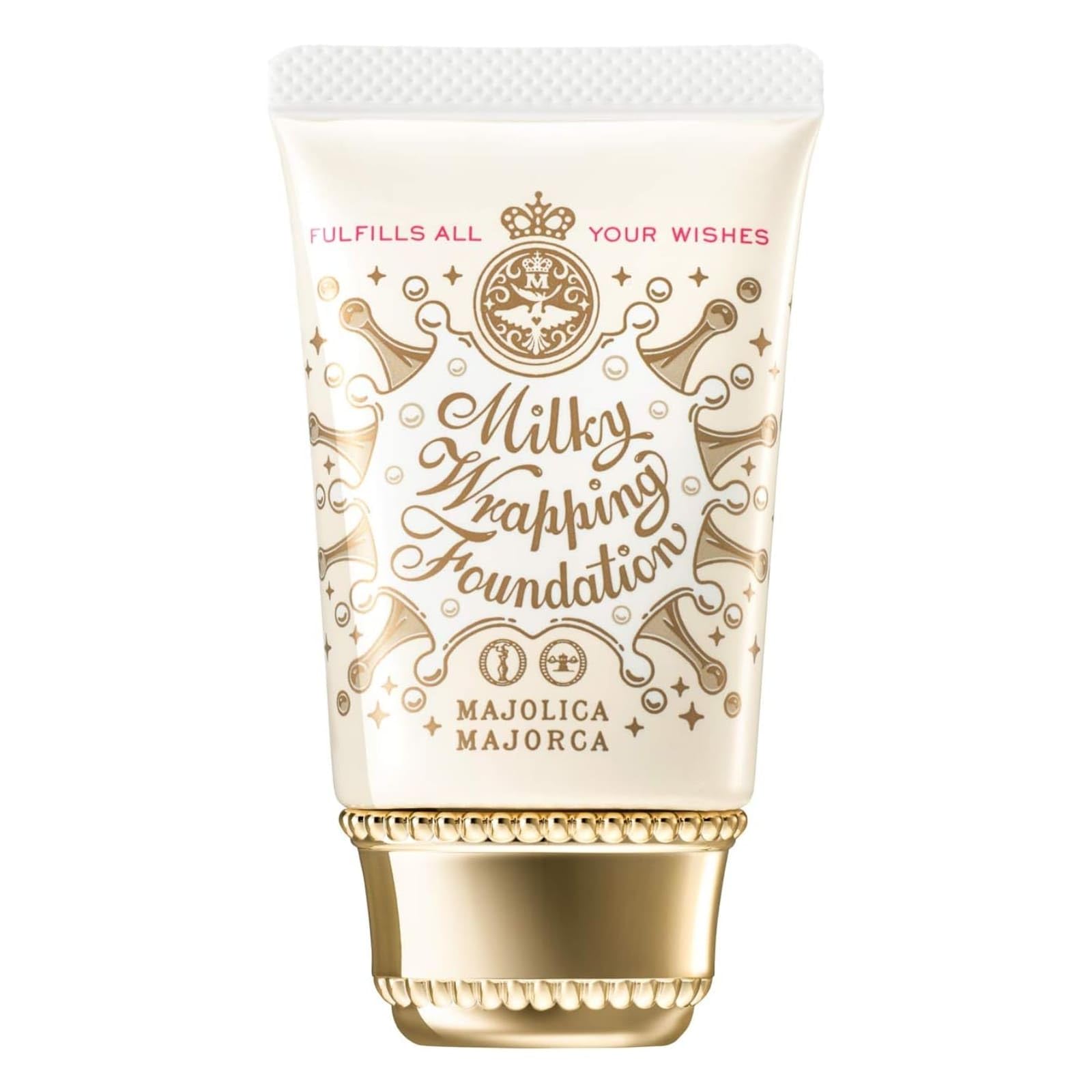 MAJOLICA MAJORCA(마조리카 마요르카) 밀키 랩핑 펀데 02 베이지 30g SPF30 ・PA+++ | 파운데이션 | 크림상 | 무향료 | 투명감 윤기 모공 커버 스포츠 커버 테카리 방지 |