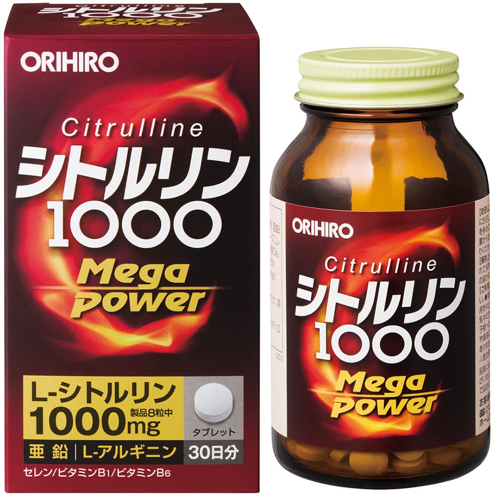 Orihiro Citrulline MegaPower1000 240 tablets Arginine Zinc