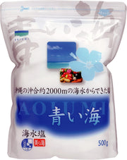 Blue Sea Shimamas Honpo Okinawa Sea Salt Blue Sea 1 case (500g x 12)