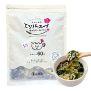 【겐조야】 1식분 약 15kcal! 토로린 스프 다시마와 해초 오트밀 플러스 우메미[약 50잔분]300g×1봉 다이어트 즉석 스프