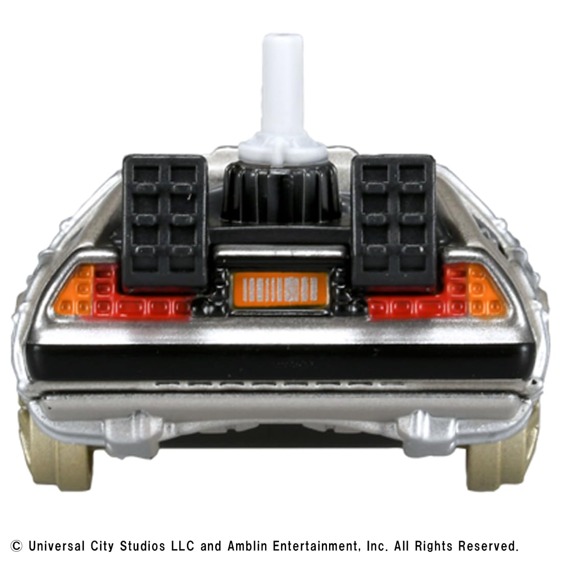 Takara Tomy Tomica Premium Unlimited Back to the Future Time Machine (PART3/Railway Wheels Ver.) Mini Car Toy Ages 6+