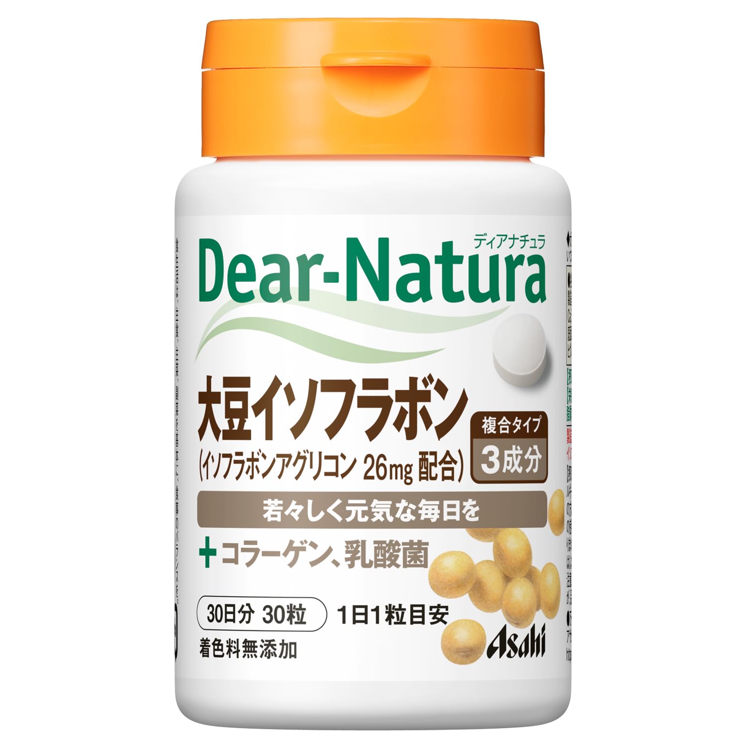 디아나츄라 대두 이소플라본 30알 (30일분) 아사히 사프리 Dear-Natura 국내 공장에서 생산 1일 1알 기준