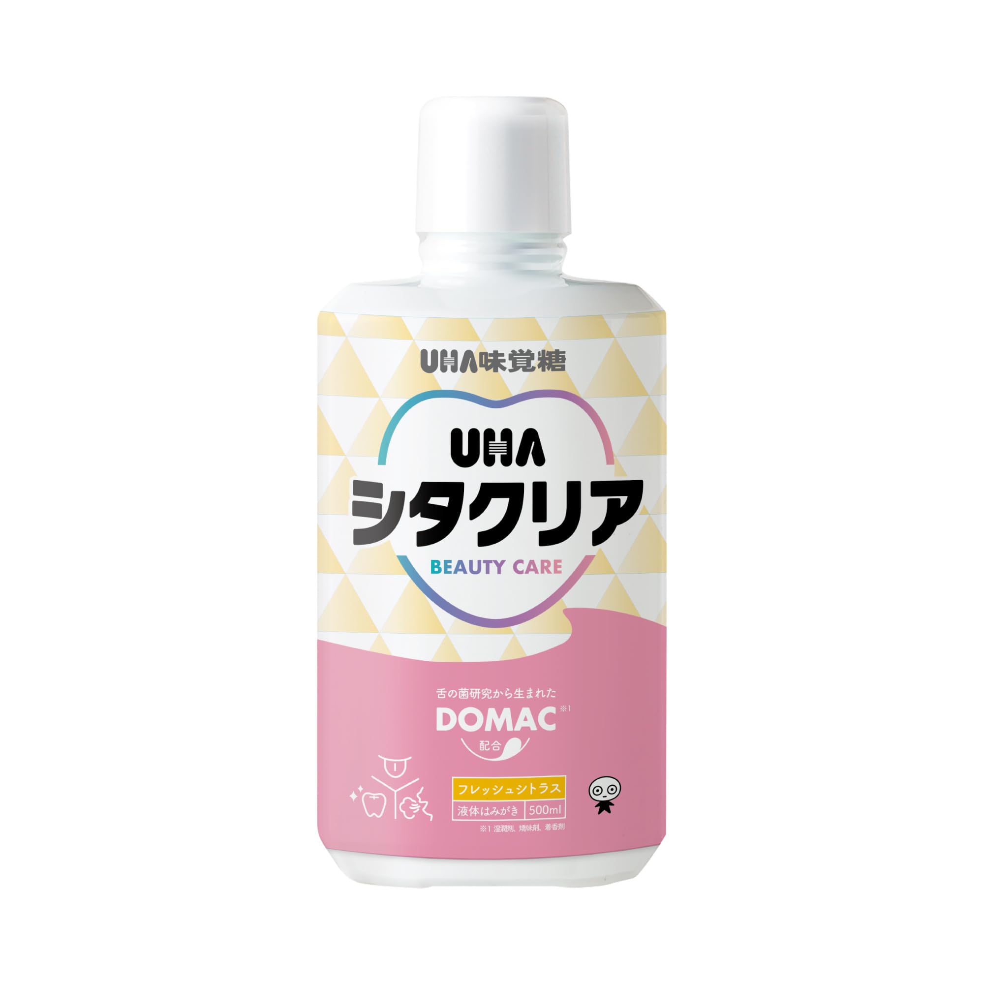 UHA 미각 설탕 UHA 시타 클리어 액체 엽서 신선한 감귤류 맛 500ml 구취 예방 오랄 케어