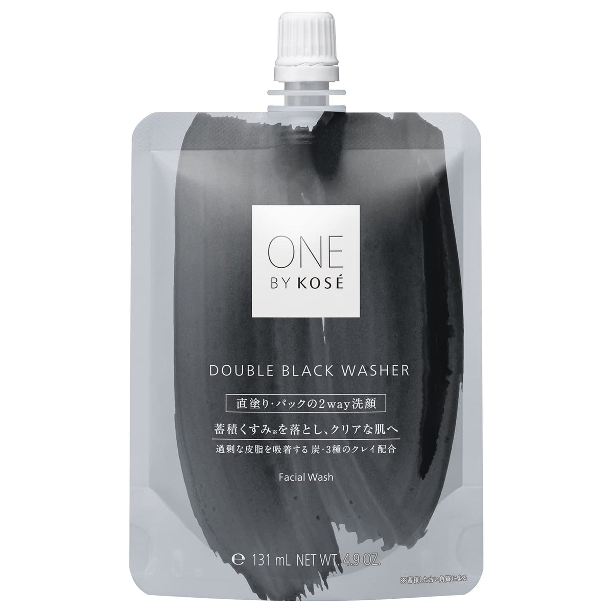 ONE BY KOSE Face Wash Pore Double Black Washer Body 140g Sebum Dullness Dead Skin Clay