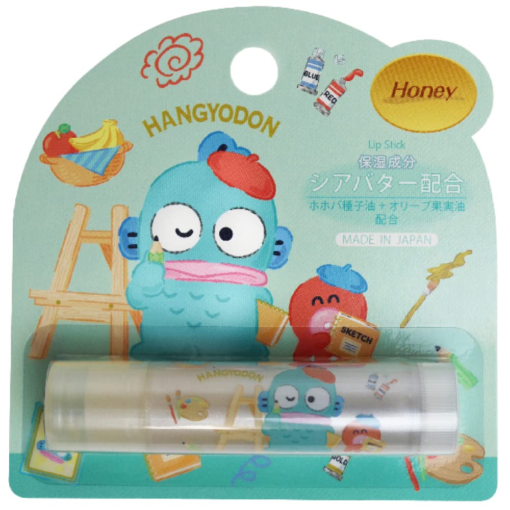 Sanrio Hangyodon Lip Balm Honey Scent 2g Moisturizing Popular Shea Butter Character Lip Balm Cute Children 1 Piece