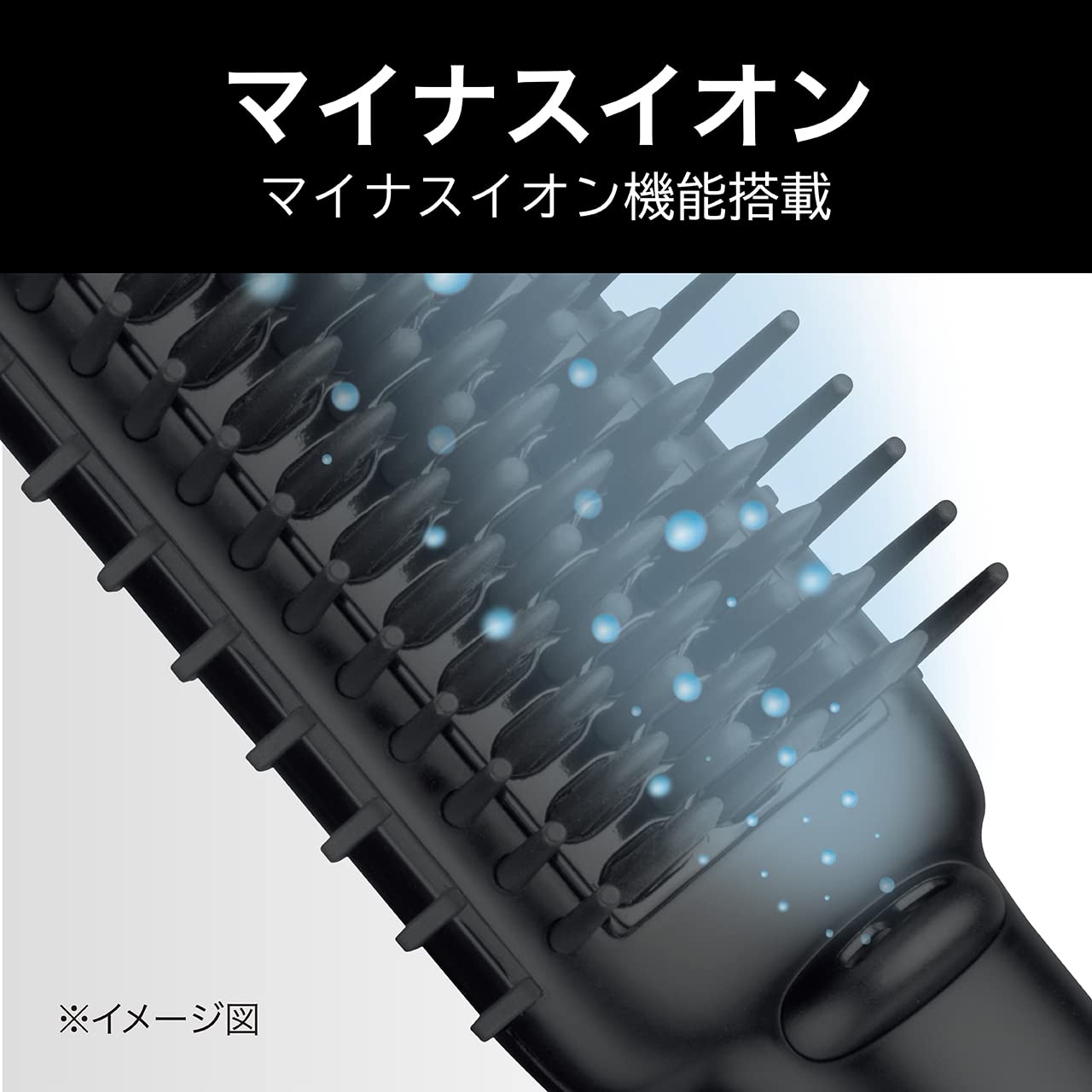 Vidal Sassoon Negative Ion Iron Brush Basic Volume Up Straight Compatible with Overseas 5 Level Temperature Adjustment Black VSI-1060/KJ