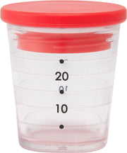 Marna My Dressing Cup (Recipe Included/Red) with Measuring Scale (You Can Make It and Carry It) Lunch Box Dressing Container K692R