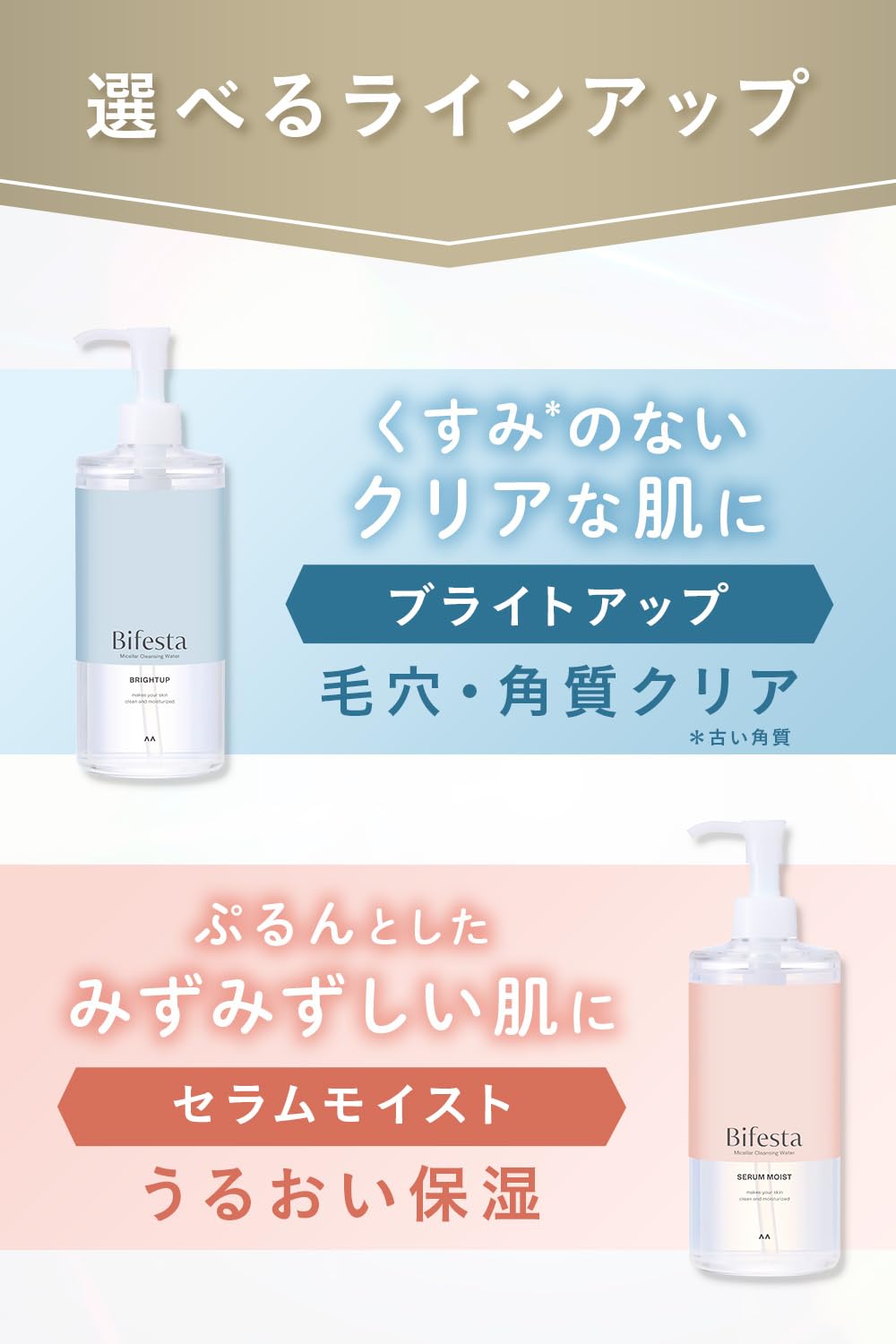Bifesta Micellar Cleansing Water Bright Up Wipe-off Type Pore/Exfoliation Clear Lotion-derived Oil-Free Unscented Blue 400ml (x 1)