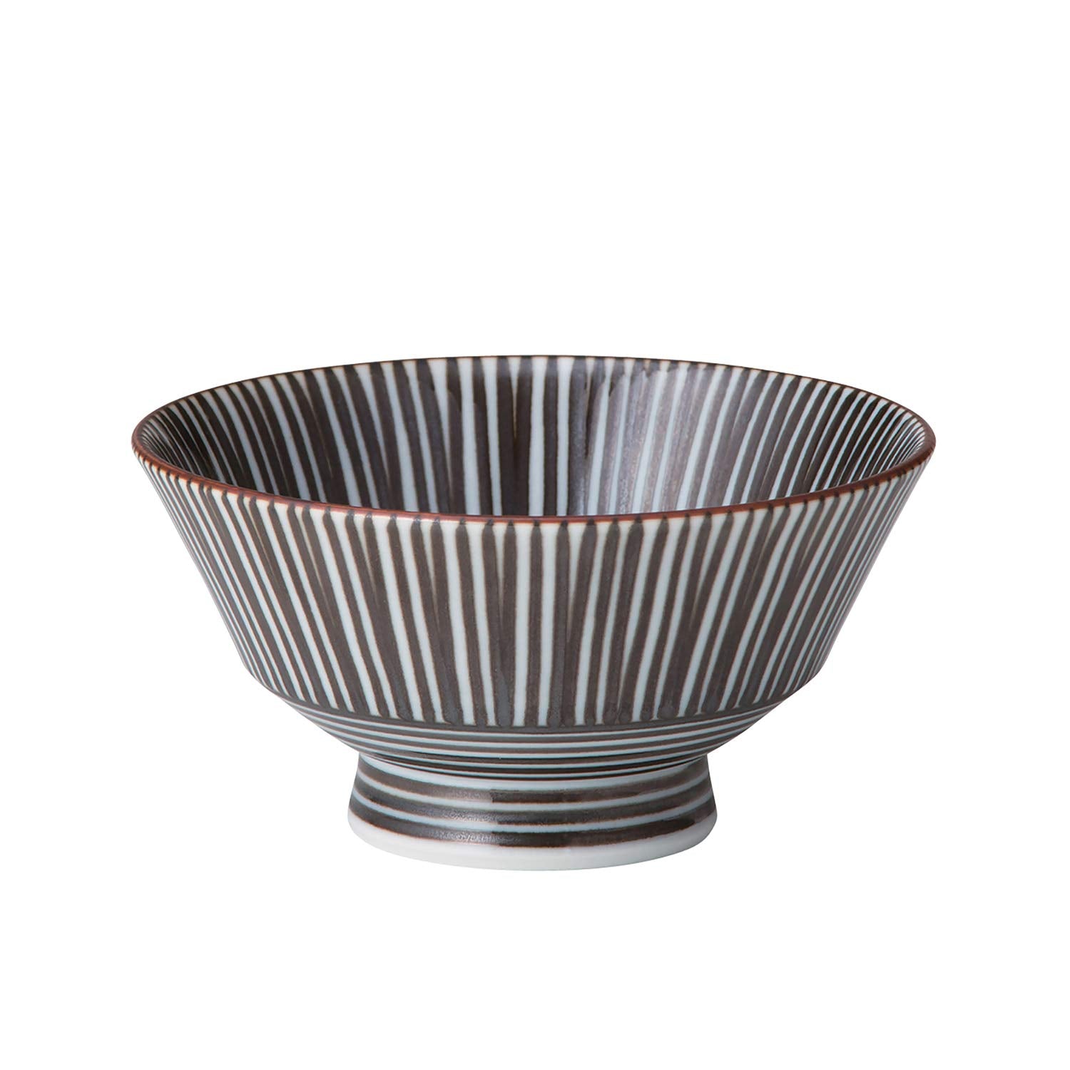 Nishikai pottery rice bowl, dyed S, Hasami ware, Suehiro bowl, thin ten grass pattern 18163